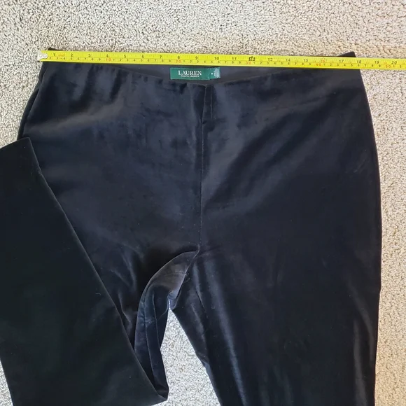 Lauren Ralph Lauren Women's Velvet Trousers, Black (Size 14) - Picture 5 of 9